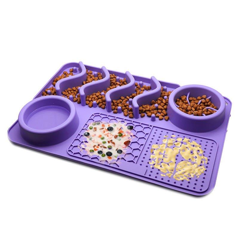 Dog Silicone Licking Pad Pet Licking Mat Silicone Mat Multifunctional Food Bowl