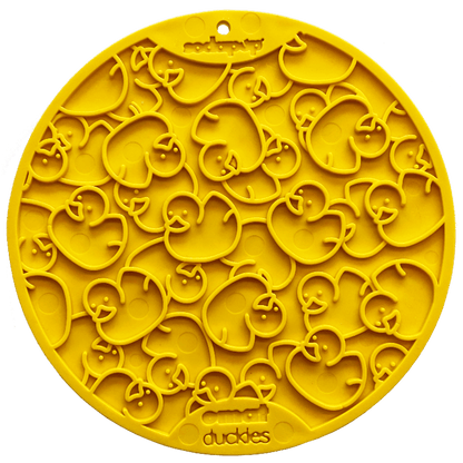 Duckies Design Lick Mat with Suction Cups for Dog Enrichment