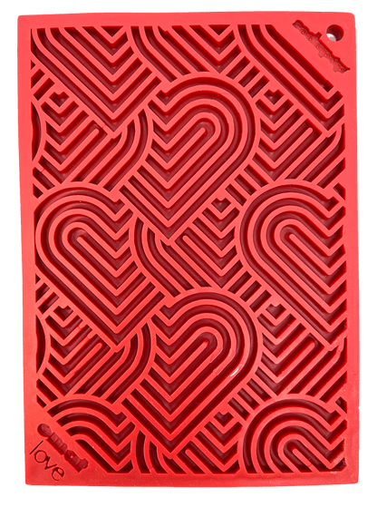 Heart Design Dog Lick Mat for Enrichment