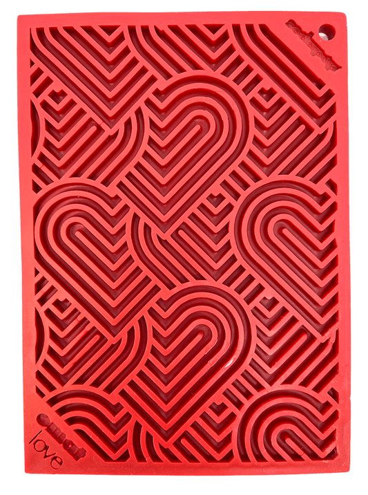 Heart Design Dog Lick Mat for Enrichment