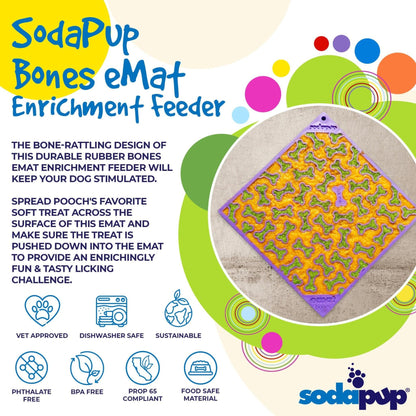Bones Design Enrichment Lick Mat for Dogs