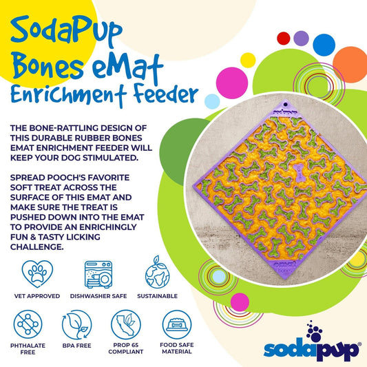Bones Design Enrichment Lick Mat for Dogs