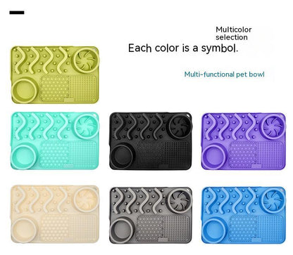Dog Silicone Licking Pad Pet Licking Mat Silicone Mat Multifunctional Food Bowl